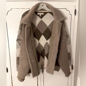 Blank NYC Sherpa plaid jacket